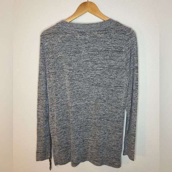 Ugg Quincy Soft Stretch Side Tie Crewneck Heather Gray Long Sleeve Sweater - Picture 4 of 6